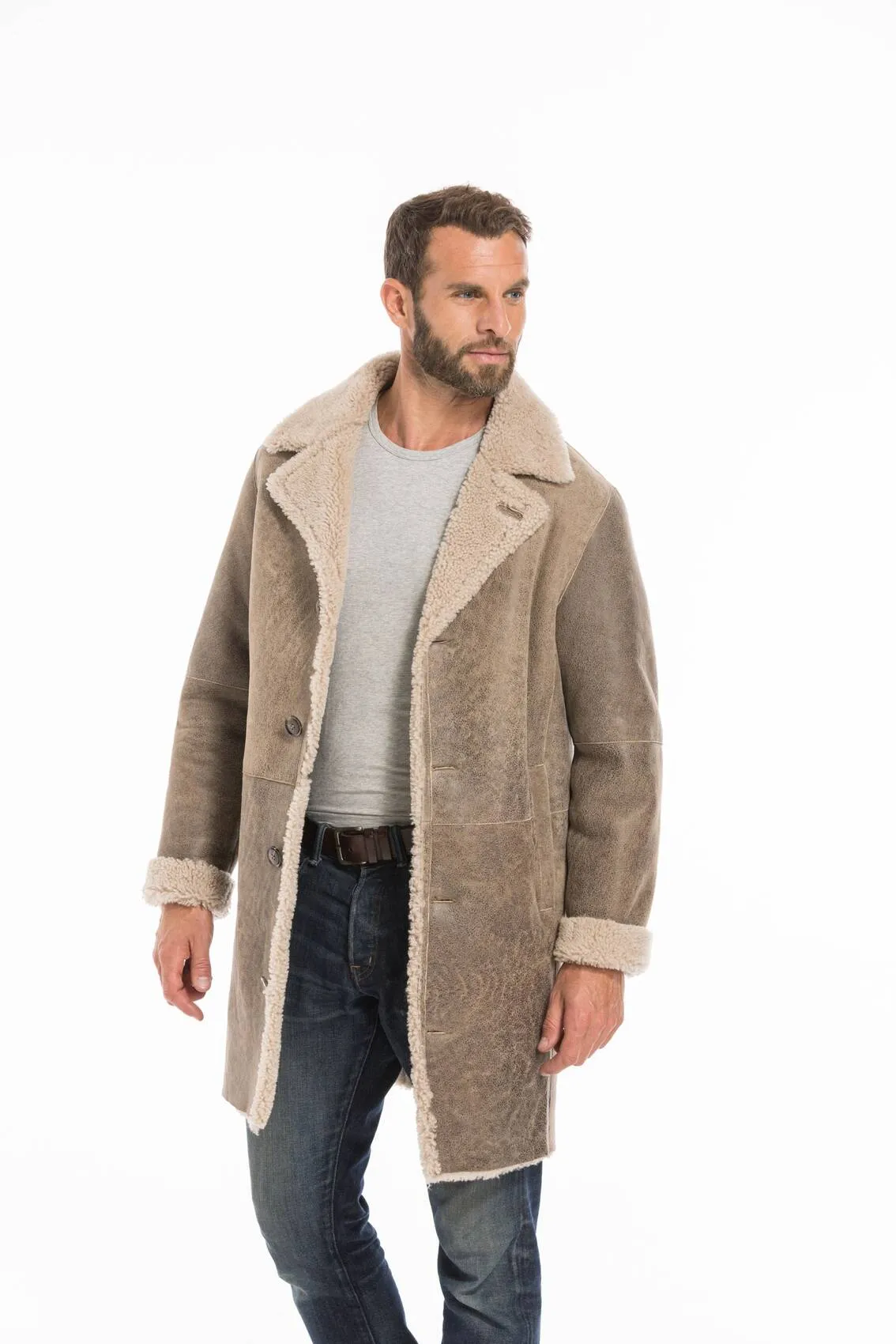 Sheepskin coat for men - Desert Prince Collection