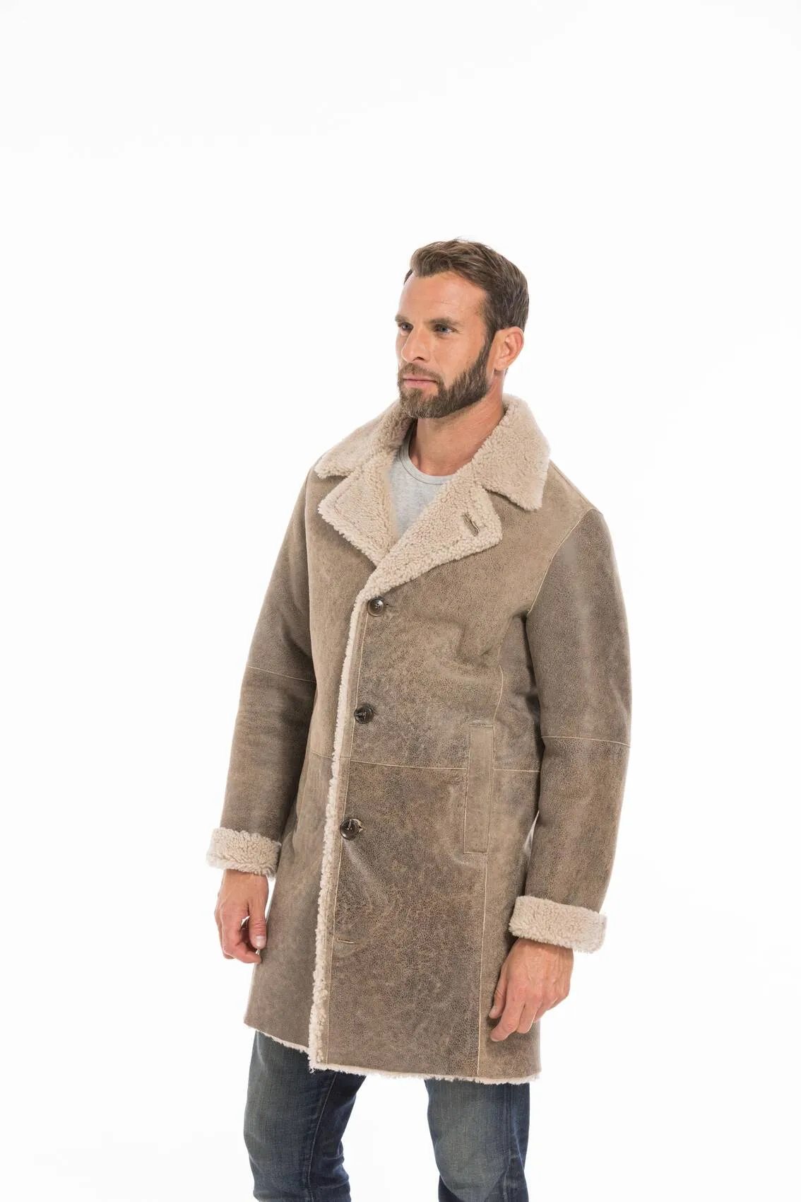 Sheepskin coat for men - Desert Prince Collection