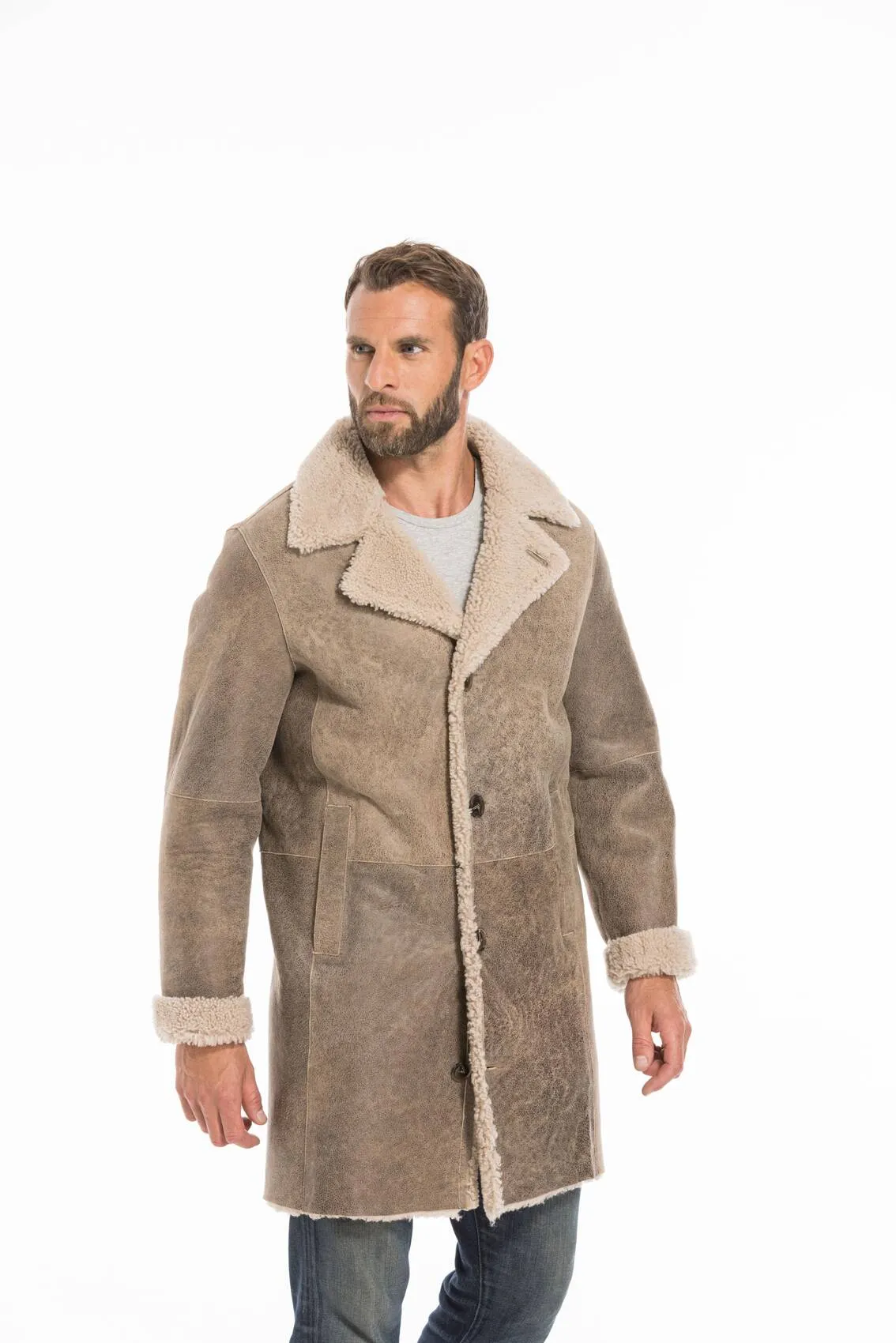 Sheepskin coat for men - Desert Prince Collection