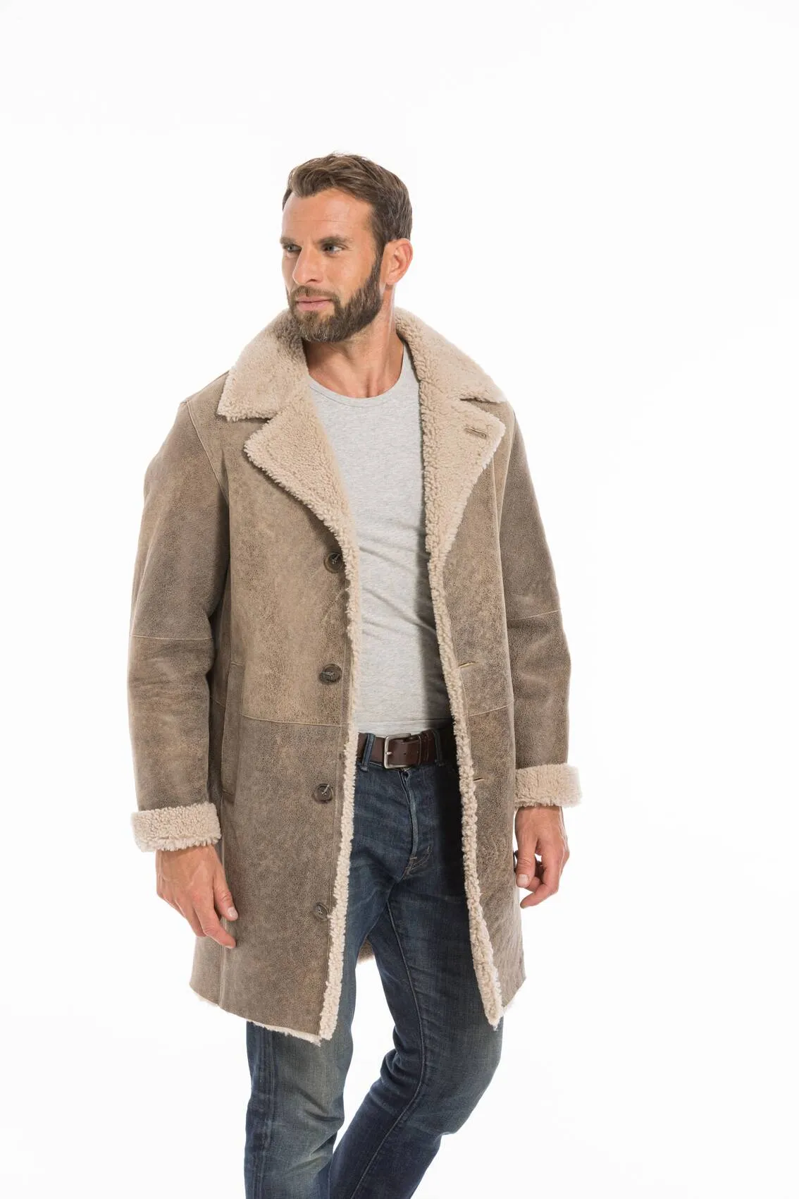 Sheepskin coat for men - Desert Prince Collection