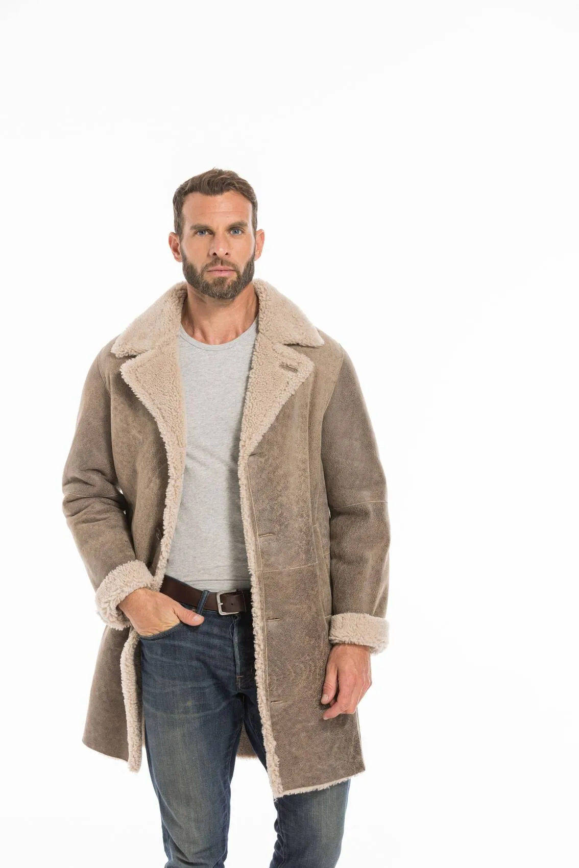 Sheepskin coat for men - Desert Prince Collection