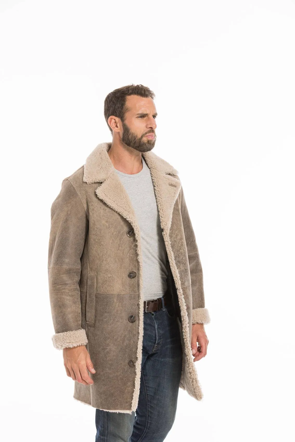 Sheepskin coat for men - Desert Prince Collection