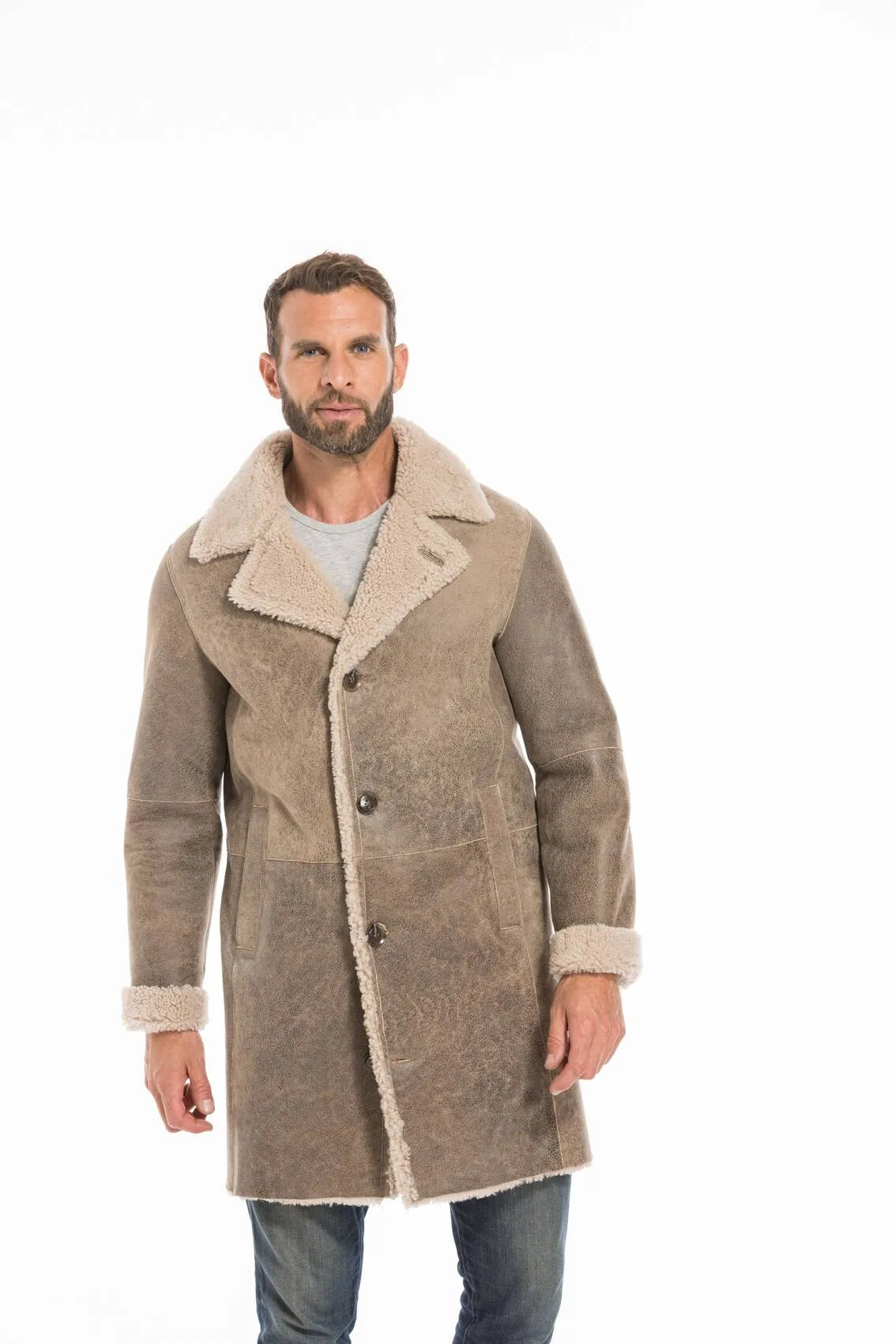 Sheepskin coat for men - Desert Prince Collection