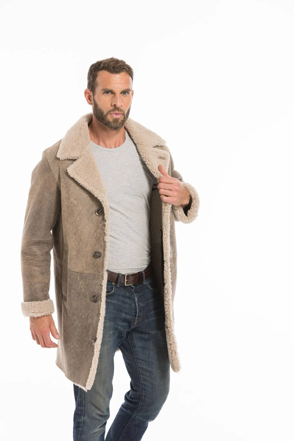 Sheepskin coat for men - Desert Prince Collection