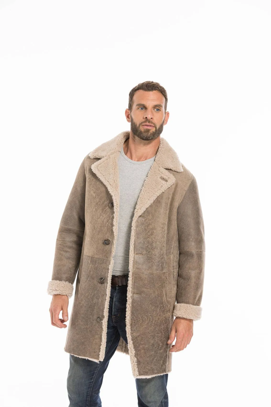 Sheepskin coat for men - Desert Prince Collection