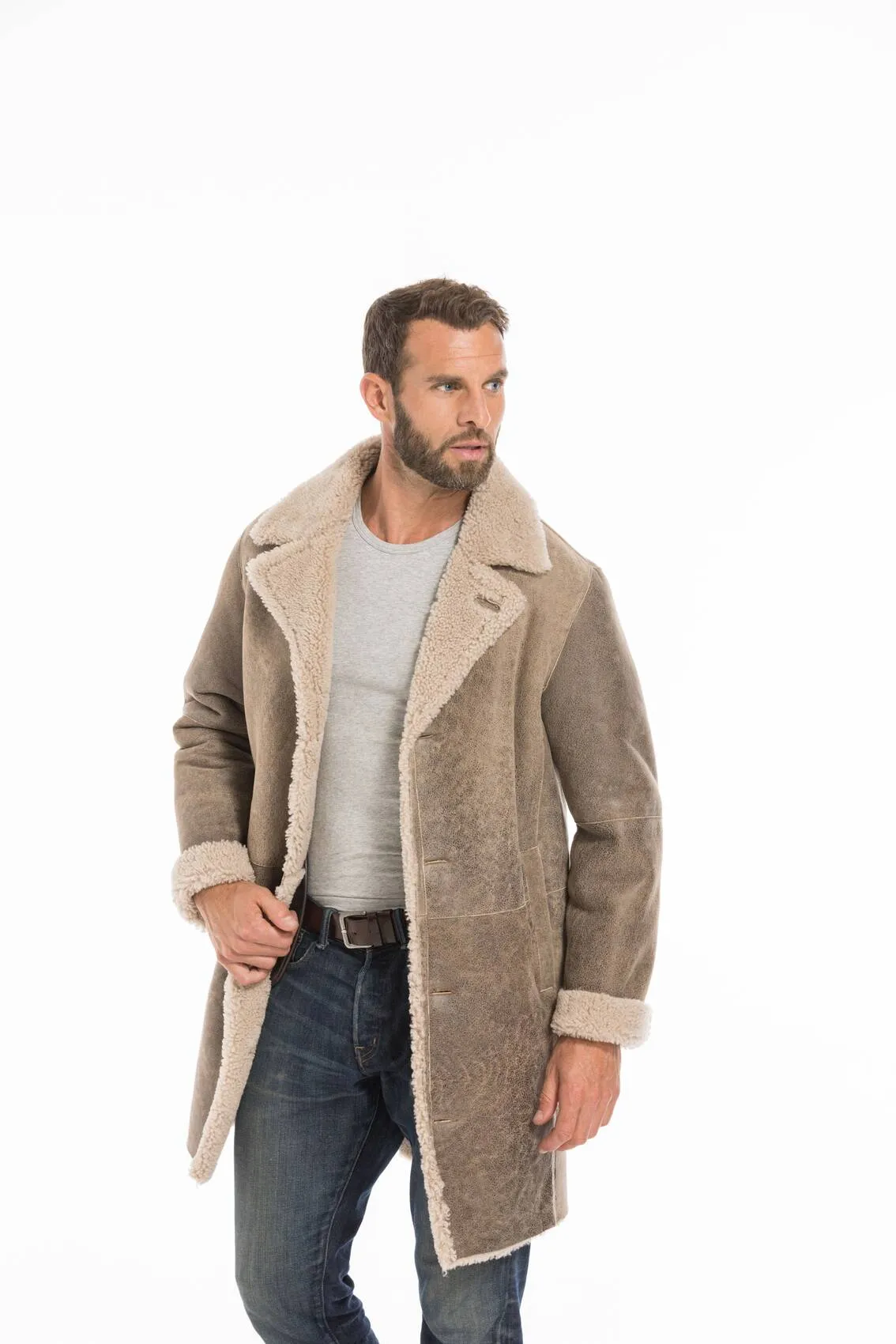 Sheepskin coat for men - Desert Prince Collection