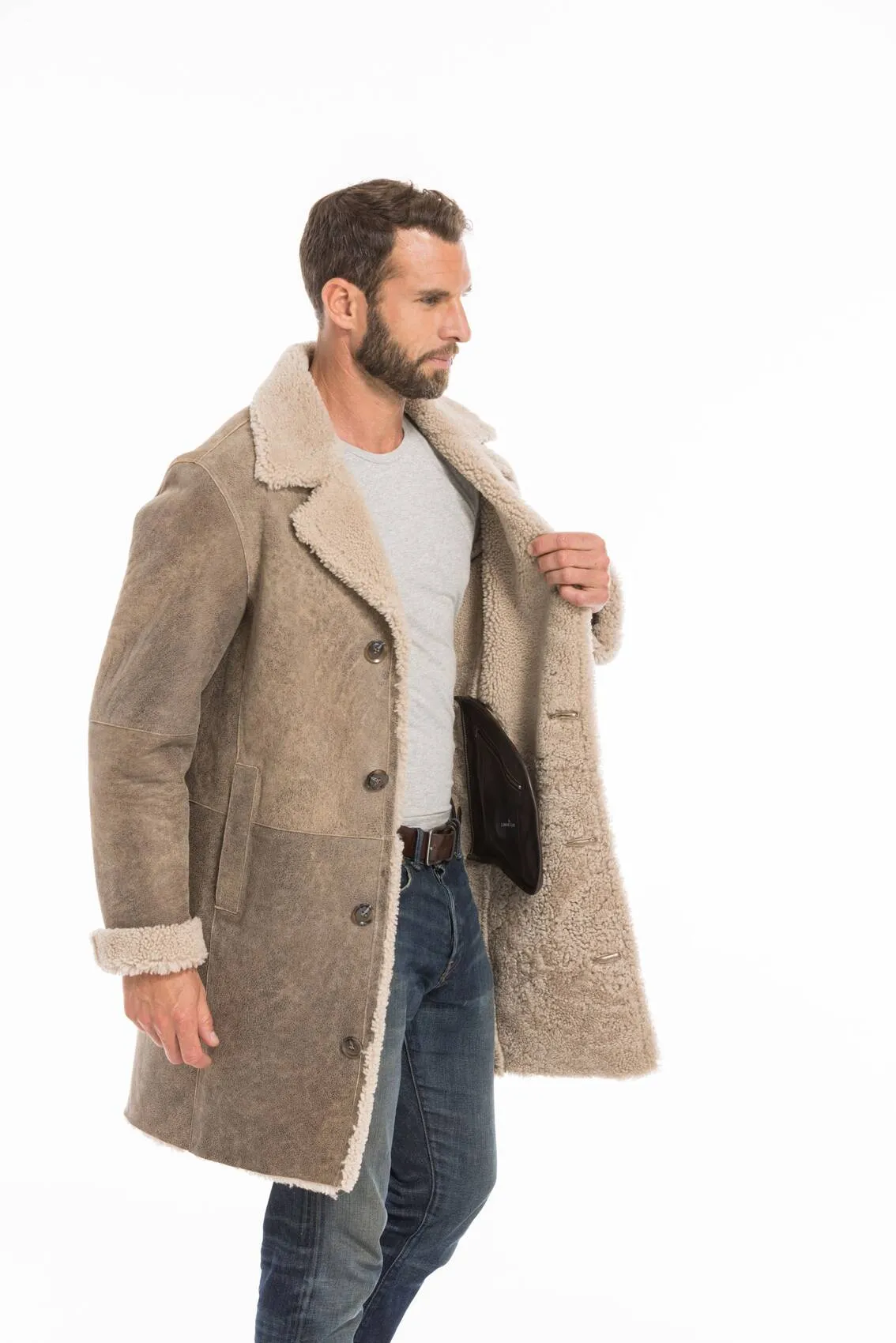 Sheepskin coat for men - Desert Prince Collection