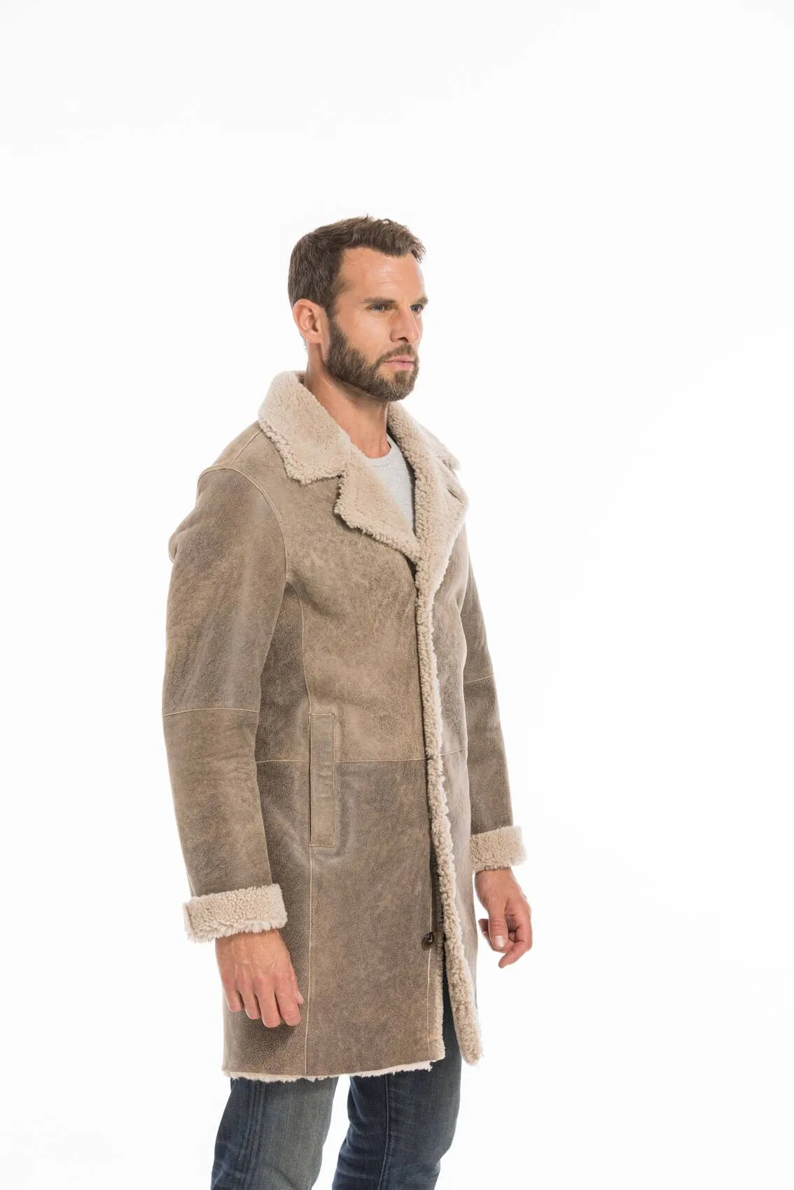 Sheepskin coat for men - Desert Prince Collection