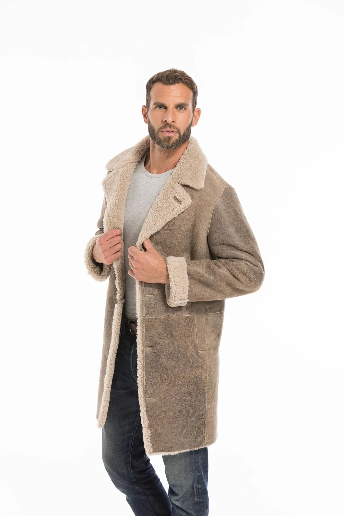 Sheepskin coat for men - Desert Prince Collection