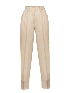 Sherri Wide Leg Pants - Beige