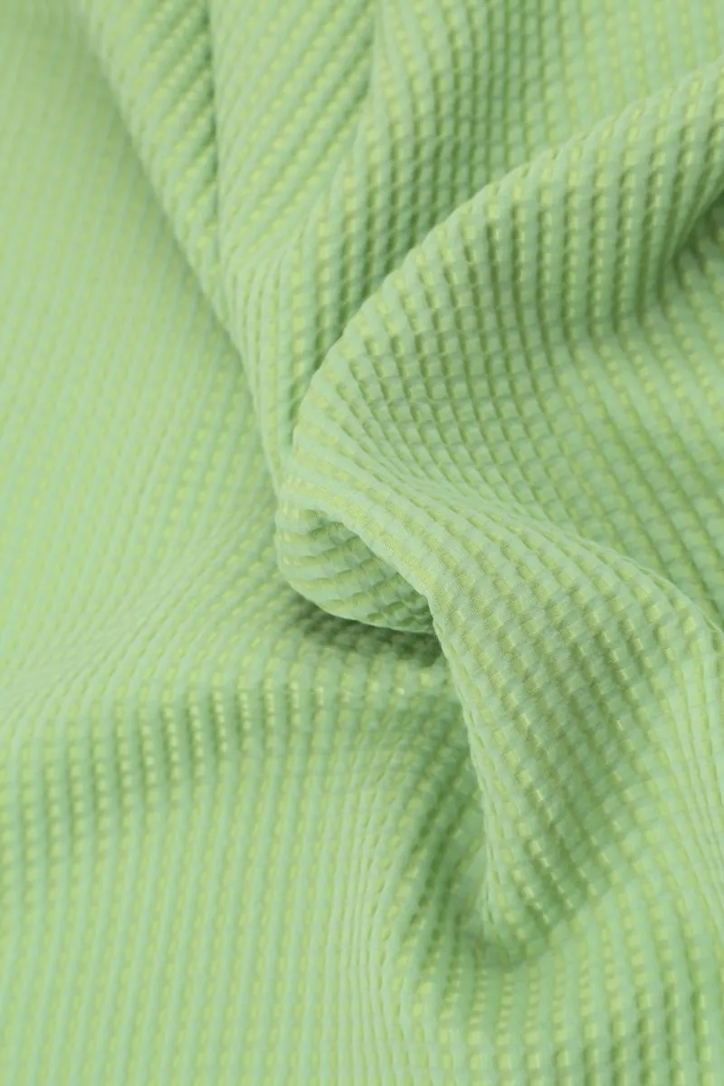 Silk Cotton Scarf in Green Sorbet Texture