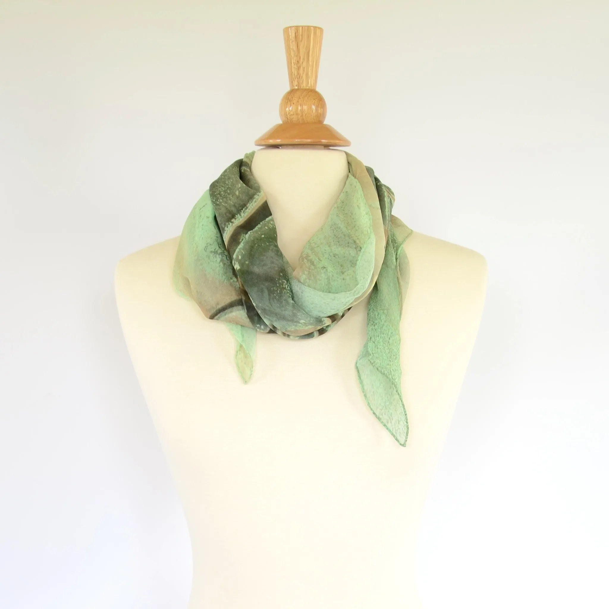 Silk Scarf with Flagpole Design