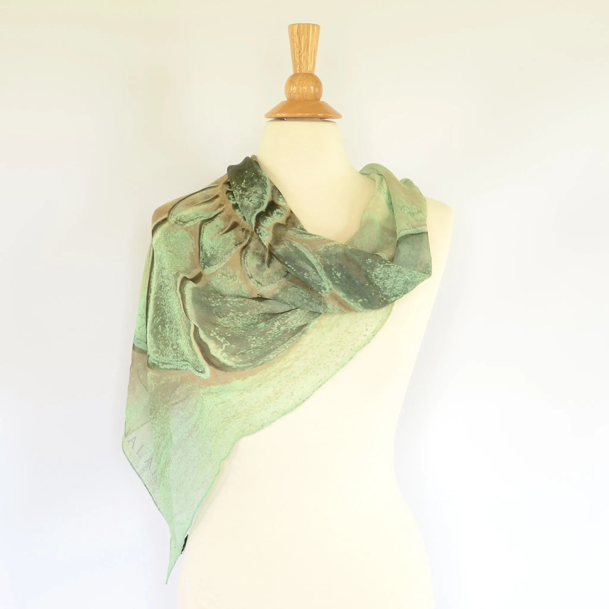 Silk Scarf with Flagpole Design