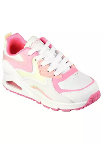 Skechers Girls White Uno Gen1 Colour Surge Trainers