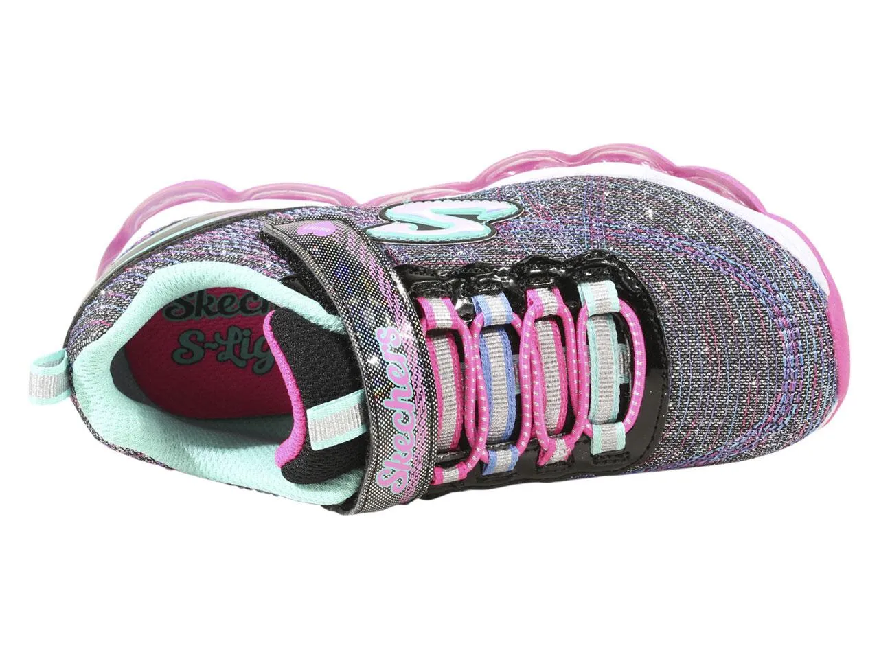 Skechers Little Girl's S-Lights Glimmer Lights Light Up Sneakers Shoes