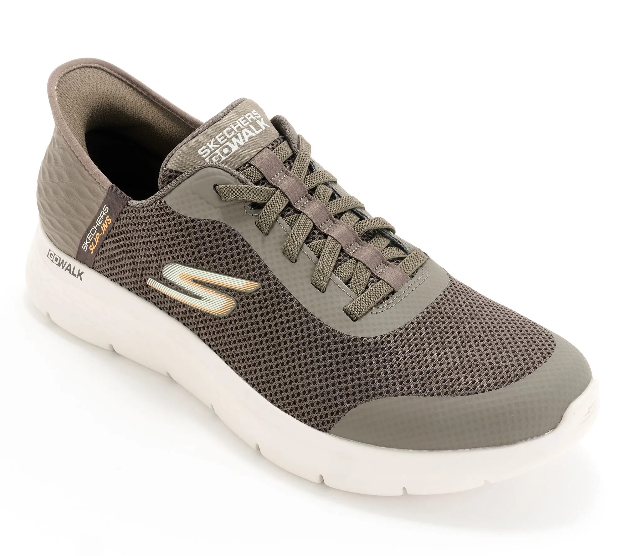 Skechers Men's Slip Ins Gowalk Flex Vegan Washable Shoes Hands Up