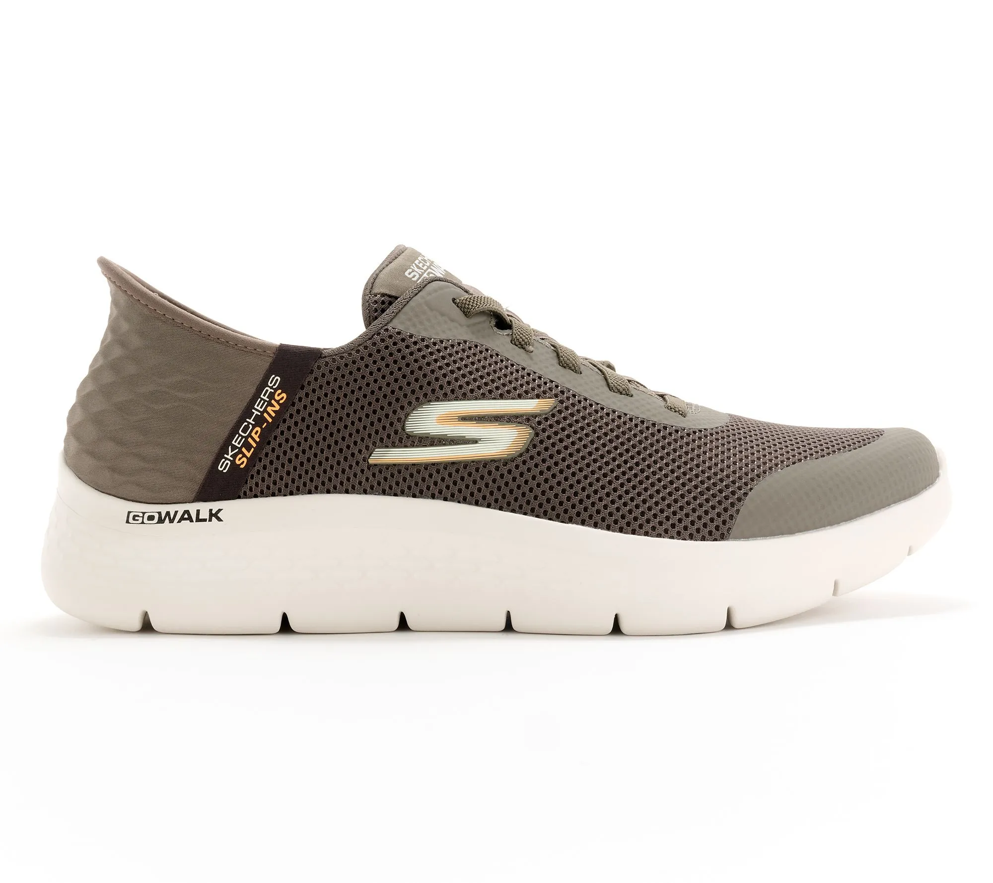 Skechers Men's Slip Ins Gowalk Flex Vegan Washable Shoes Hands Up