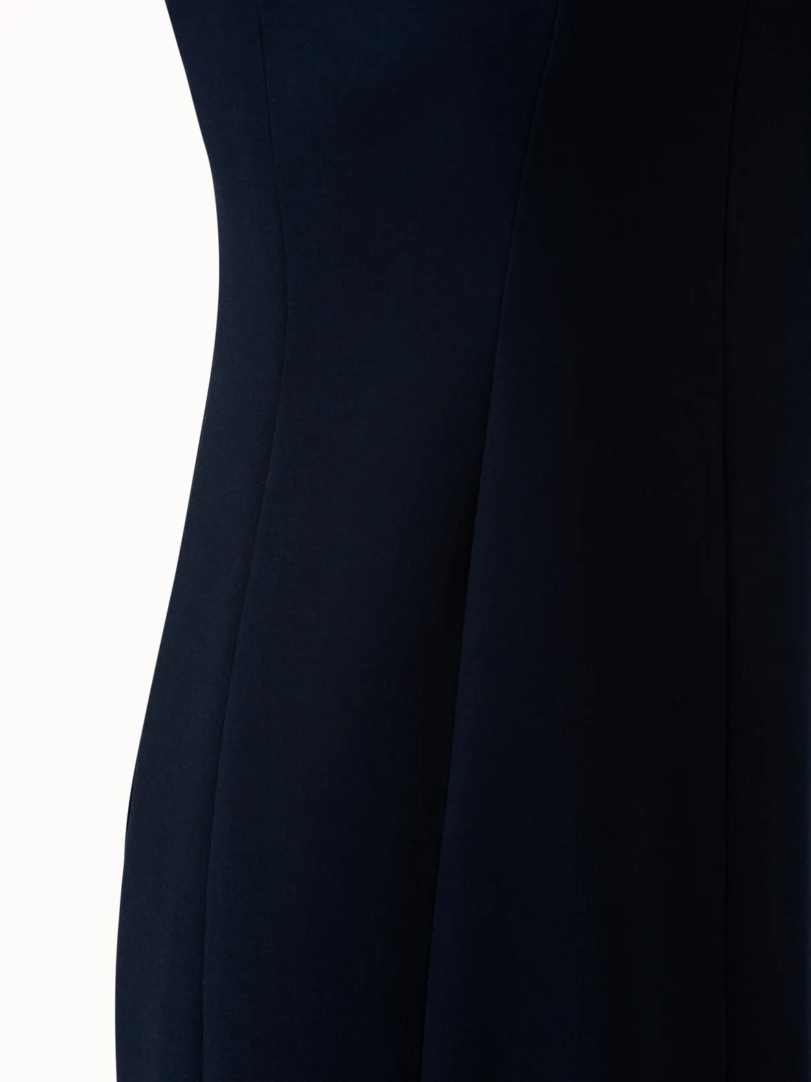 Sleeveless V-Neck Wool Sheath Dress