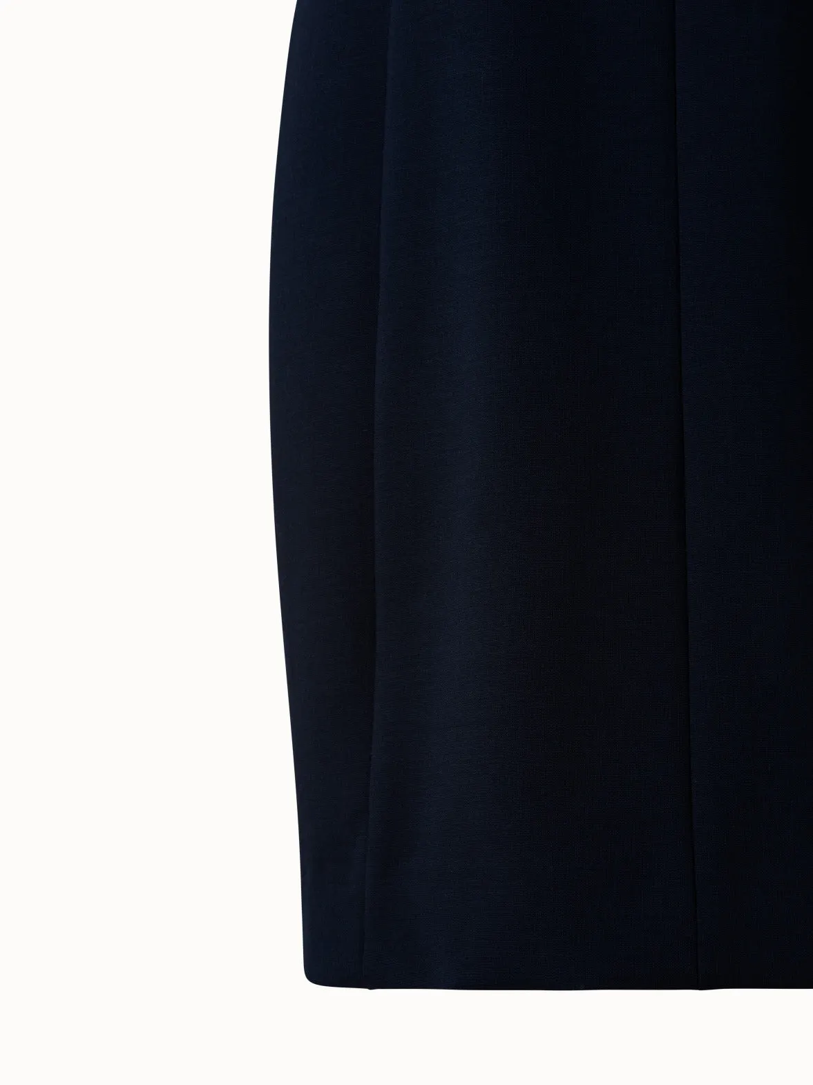 Sleeveless V-Neck Wool Sheath Dress