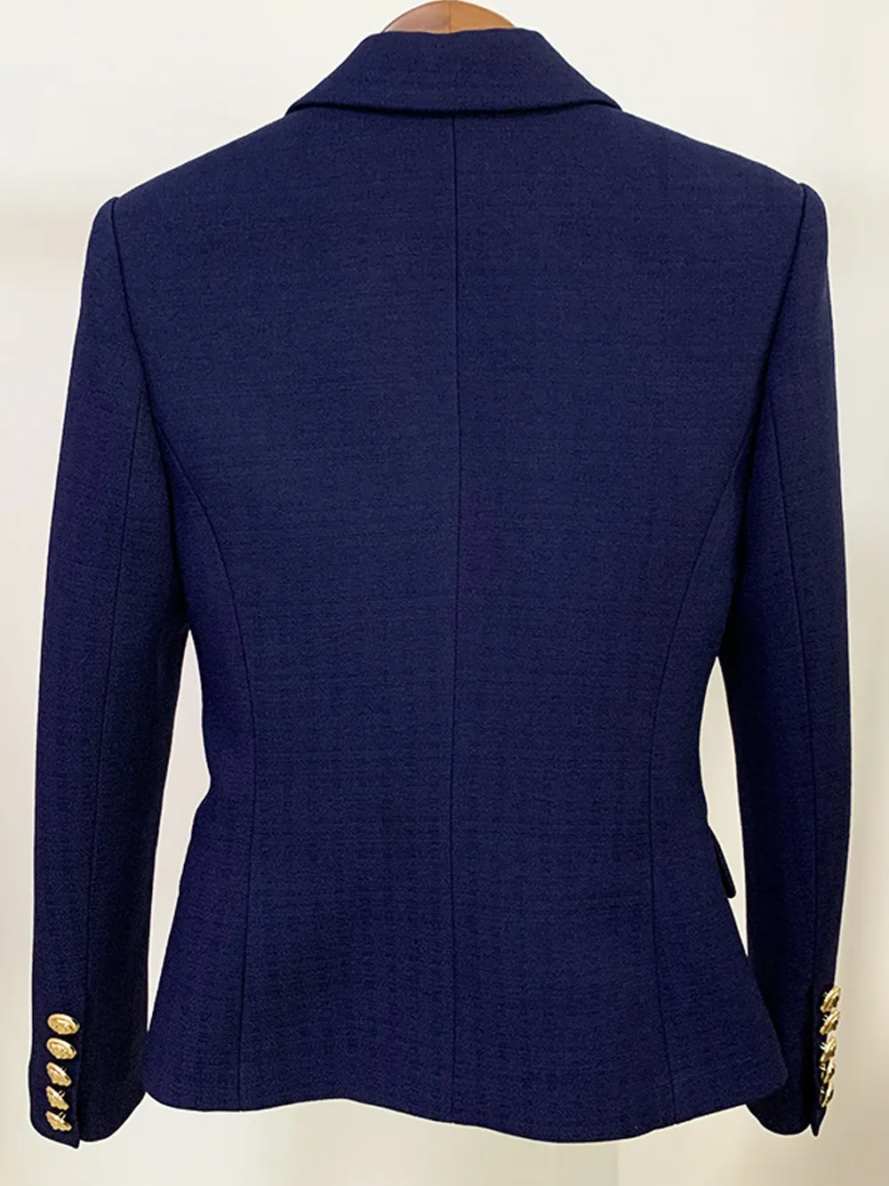 Navy Blue Double Breasted Blazer - Slim Fit