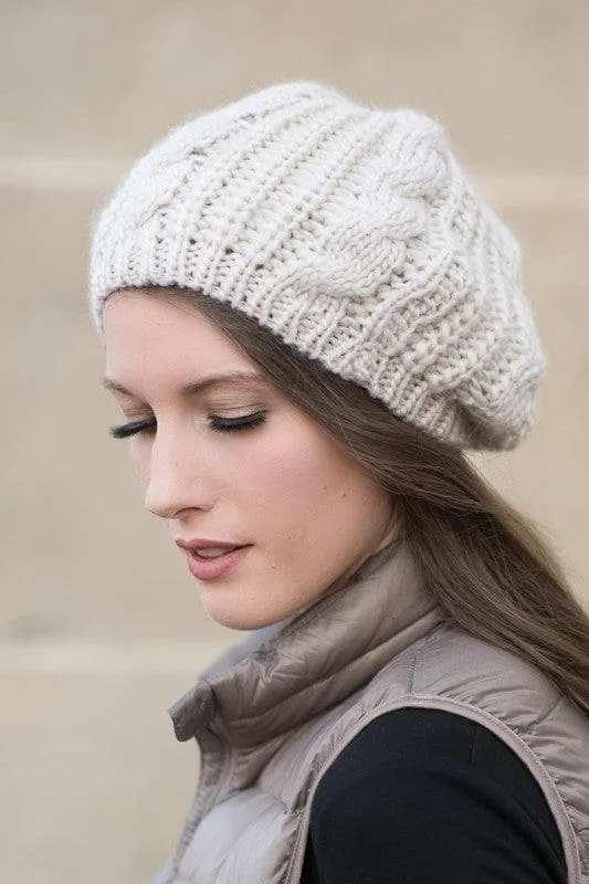 Slouchy Beret Beanie Knitting Patterns