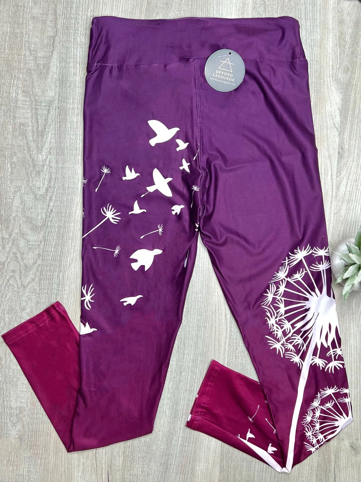 Soft Leggings with Dandelion Ombre Print