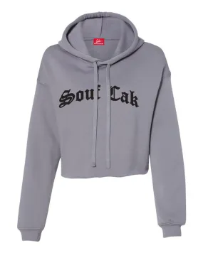 Souf Cak Cropped Hoodie Grey