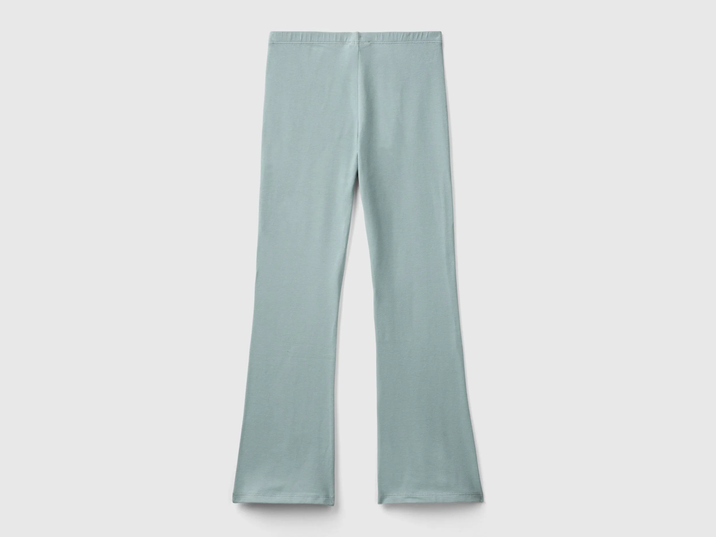 Stretch Cotton Flared Leggings - Pearl Gray | Benetton