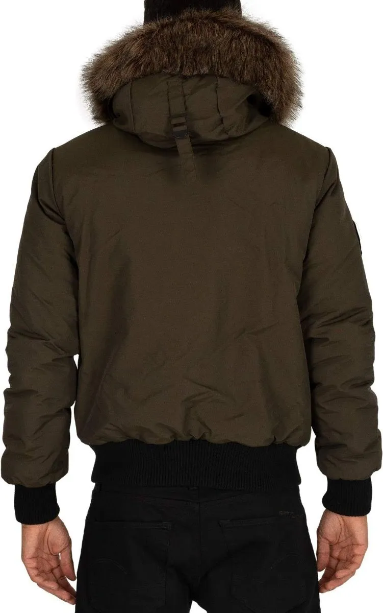 Army Khaki Superdry Everest Casual Bomber Jacket