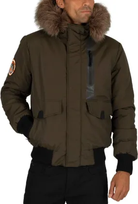 Army Khaki Superdry Everest Casual Bomber Jacket