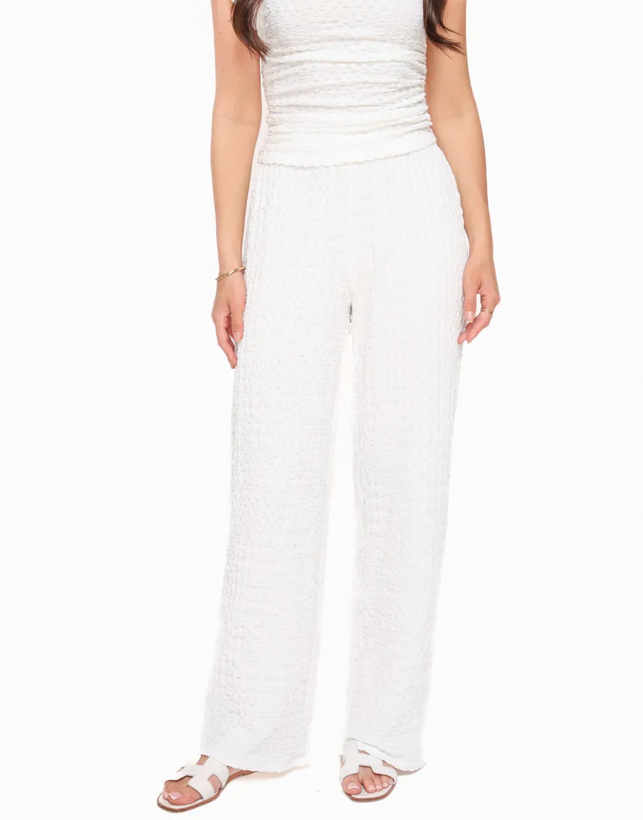 Textured Loose Fit Trousers