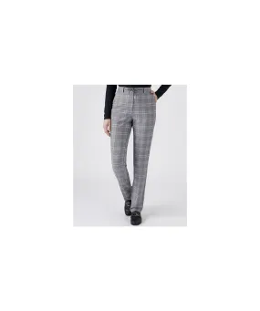 Check Trousers with Tie-waist Detail