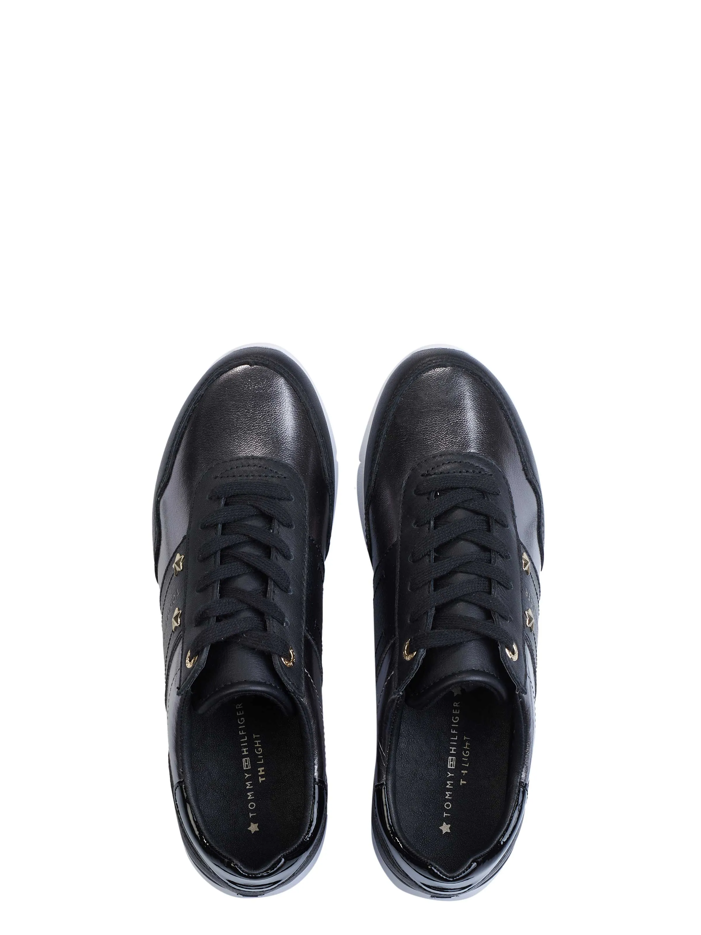 Black Tommy Hilfiger shoes.