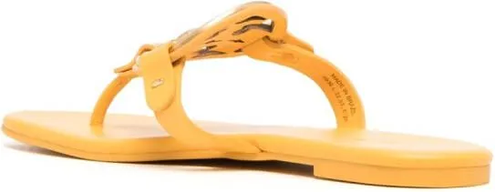 Tory Yellow Burch Miller Logo-Plaque Sandals