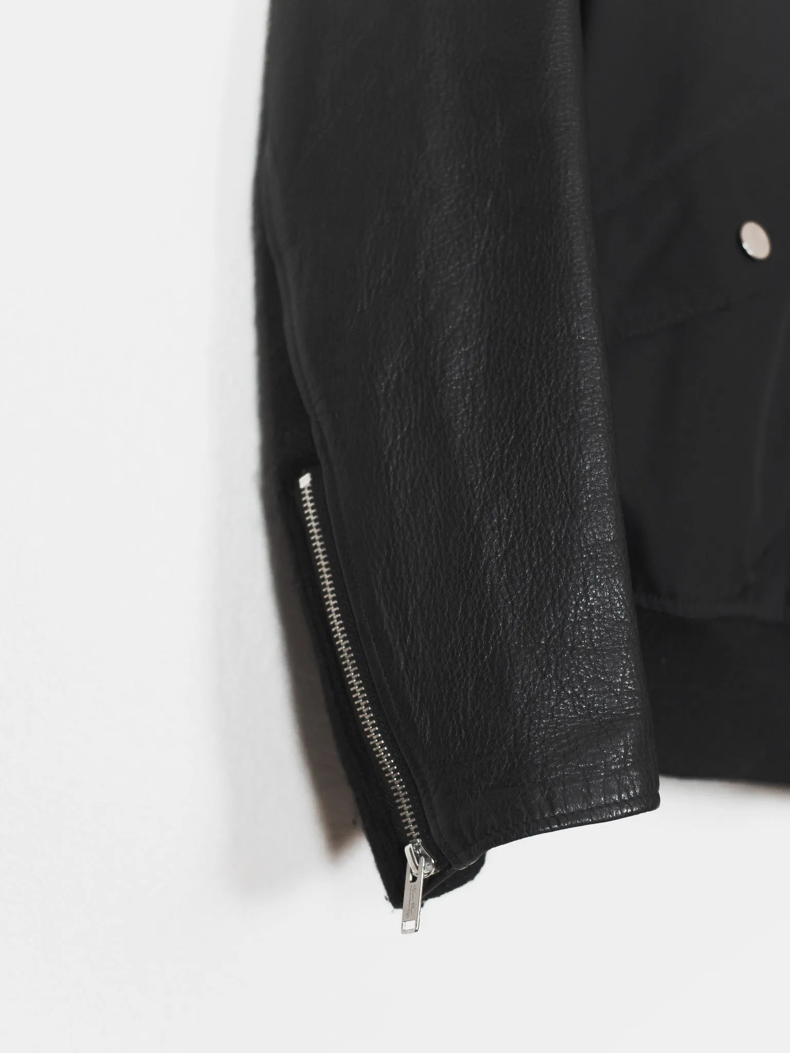 Undercover Mirror Leather Sleeve Bomber Jacket - AW11 Collection