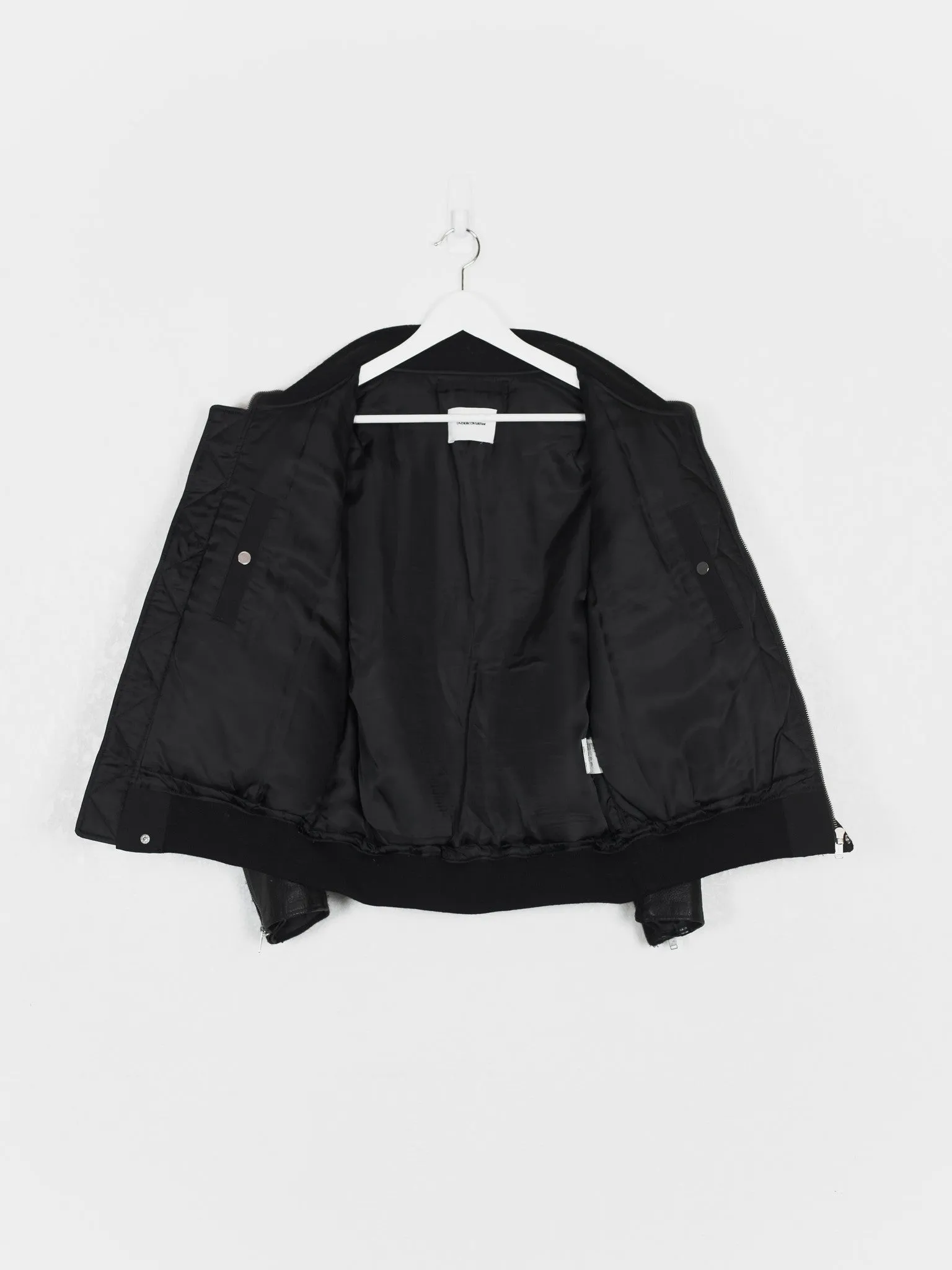 Undercover Mirror Leather Sleeve Bomber Jacket - AW11 Collection