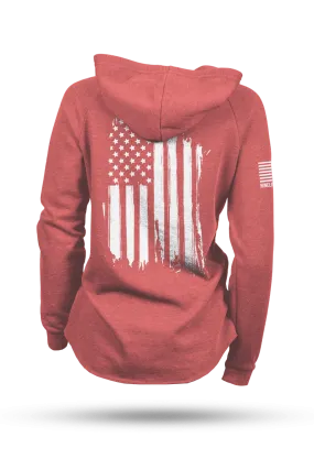 USA - Women's Lightweight V-Neck Hoodie