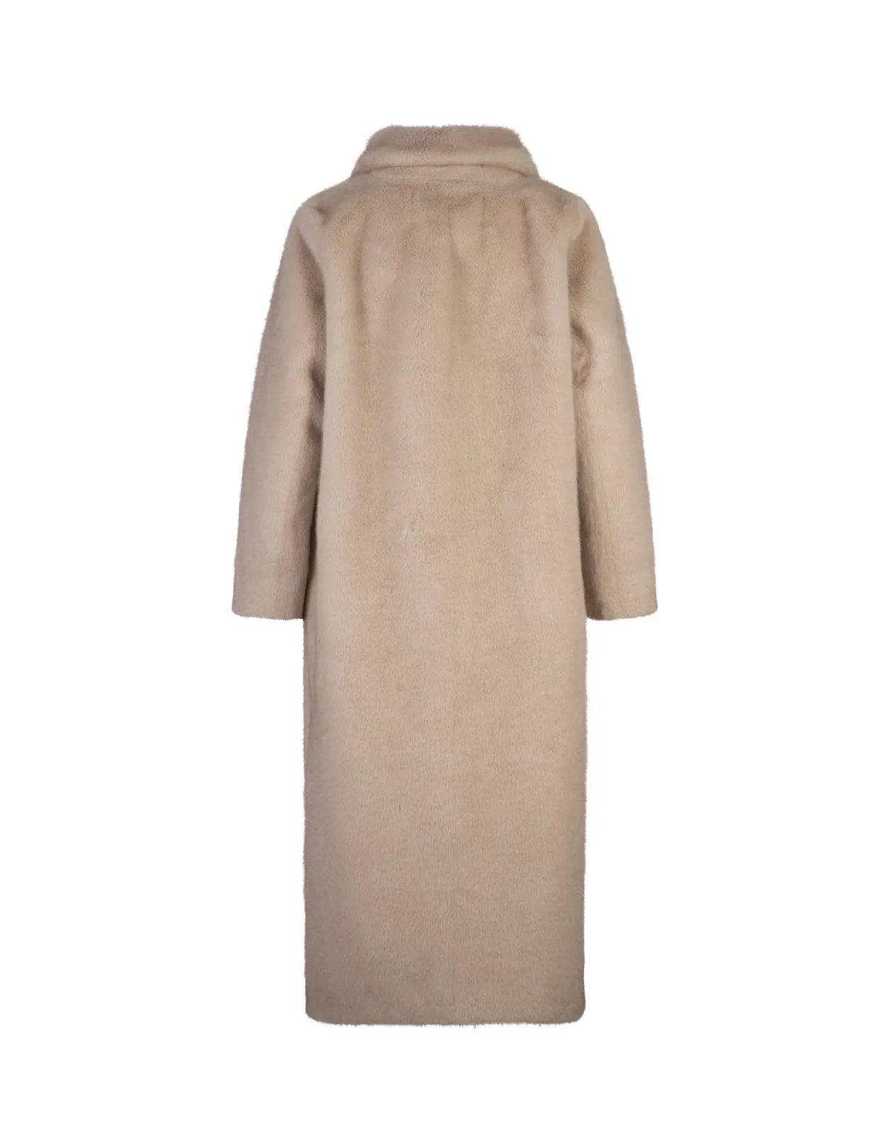 Beige Faux Fur Long Coat by VALENTINI 1972