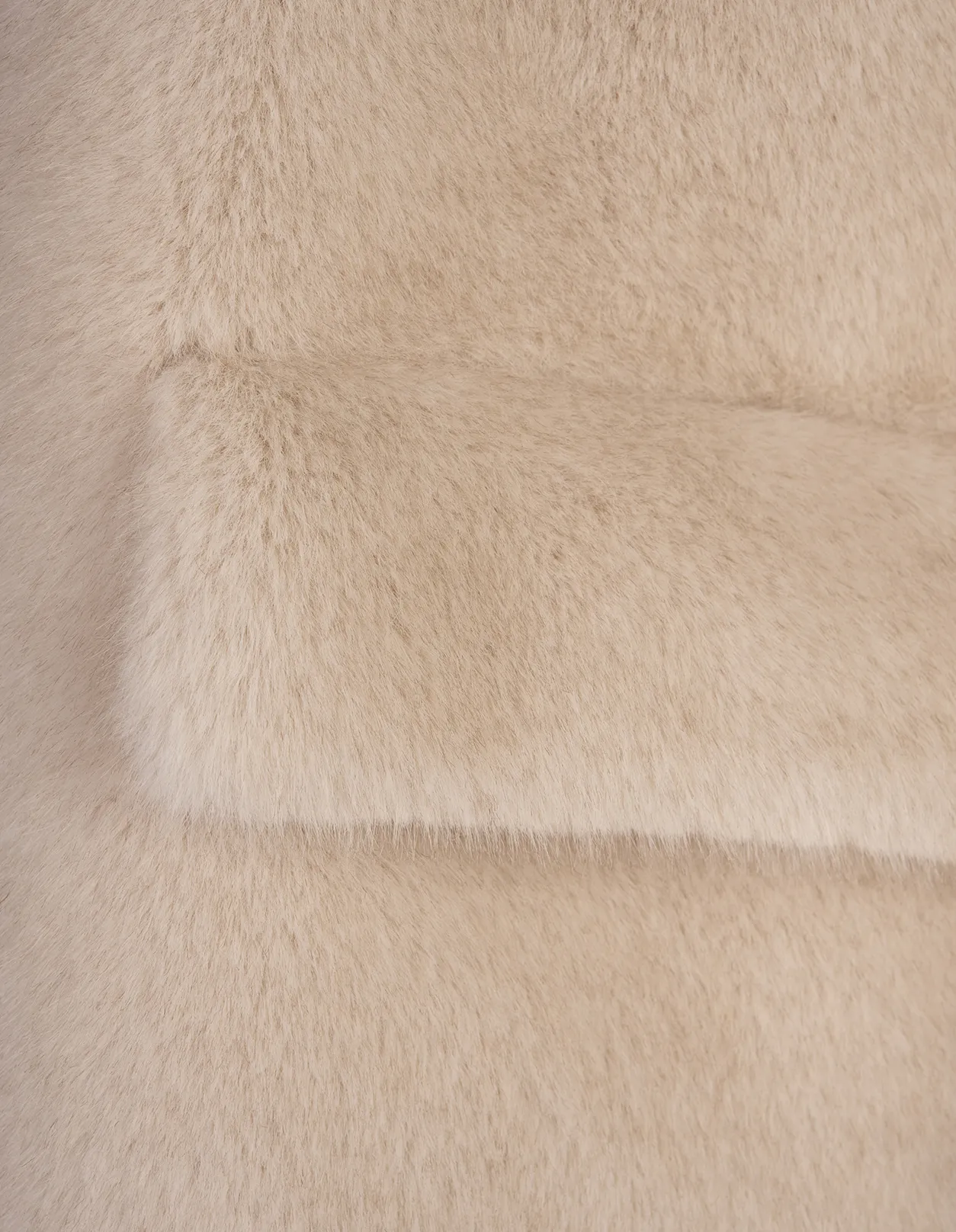 Beige Faux Fur Long Coat by VALENTINI 1972