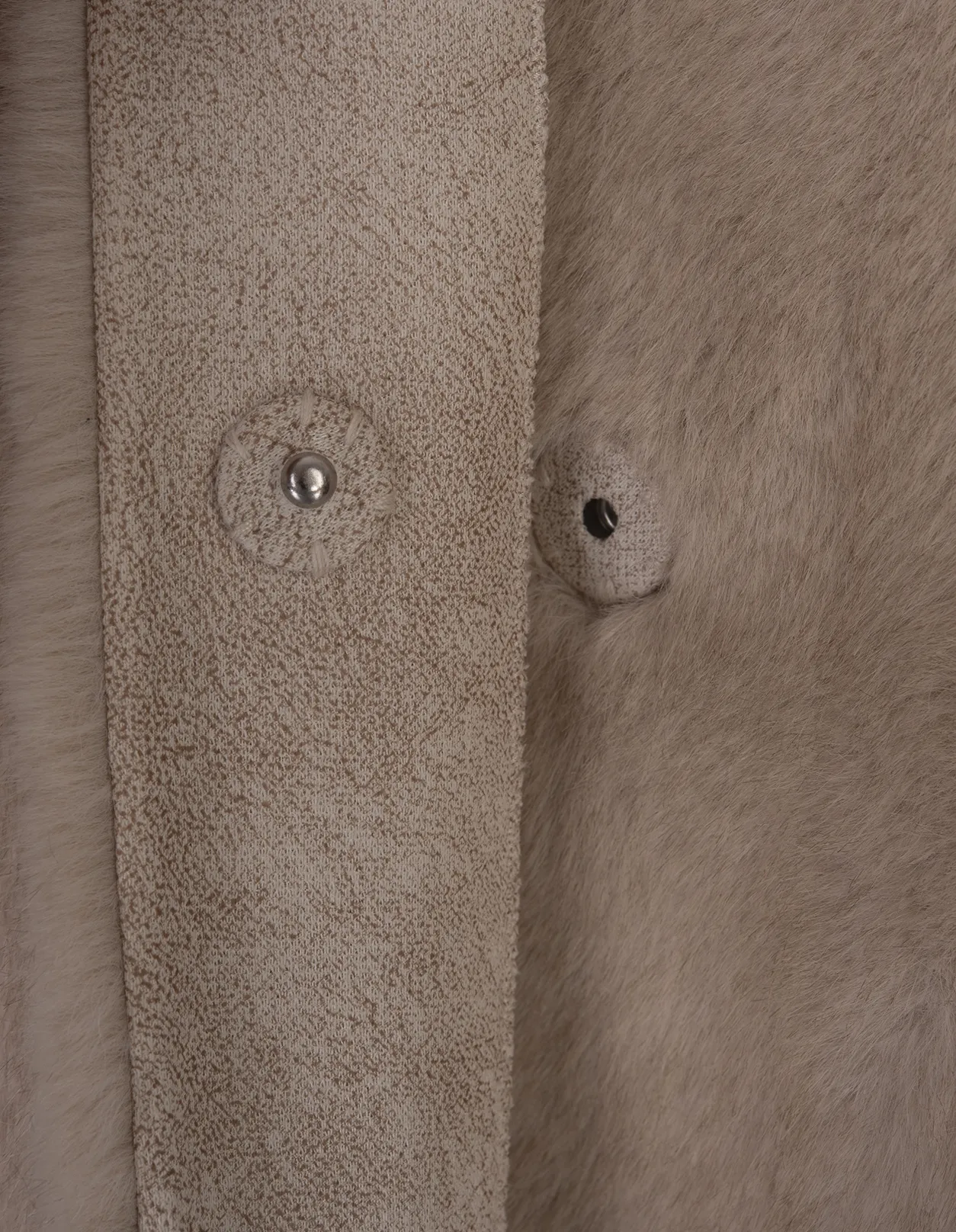 Beige Faux Fur Long Coat by VALENTINI 1972