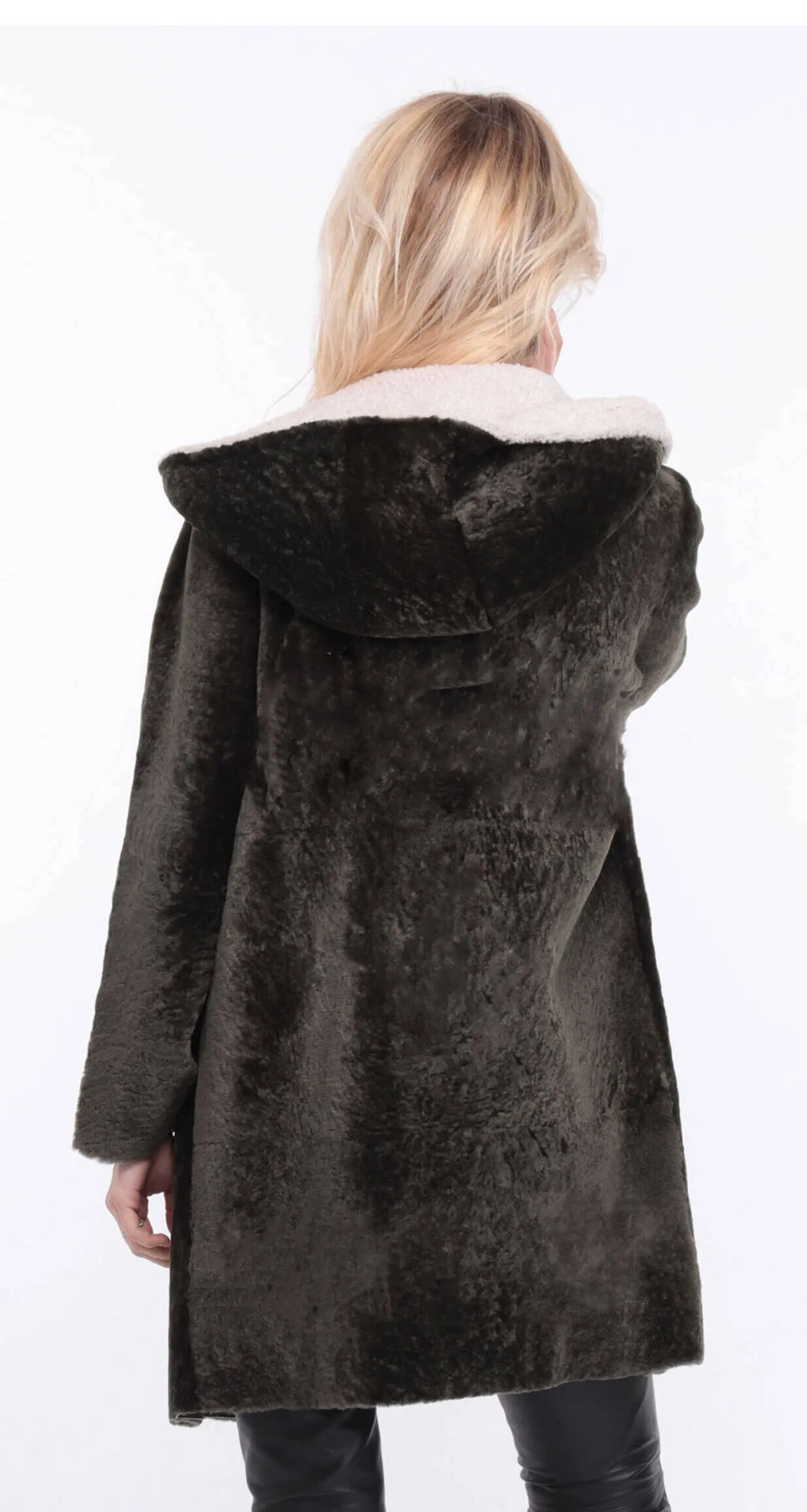 Valere Sheepskin Coat in Khaki for Women