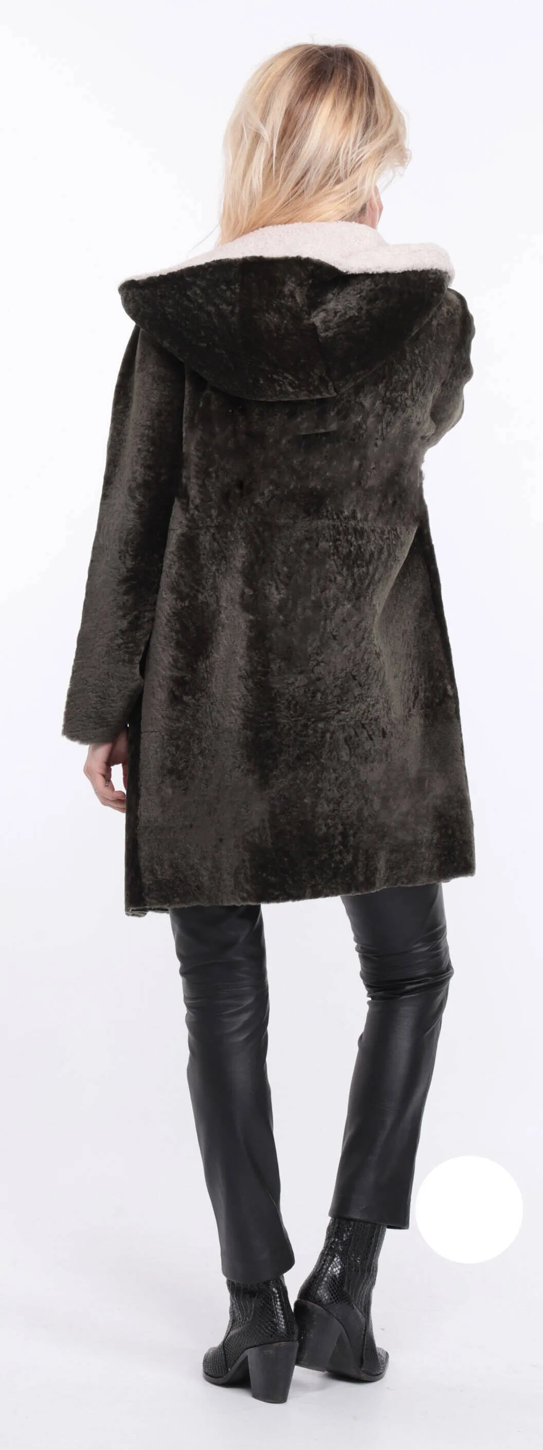 Valere Sheepskin Coat in Khaki for Women