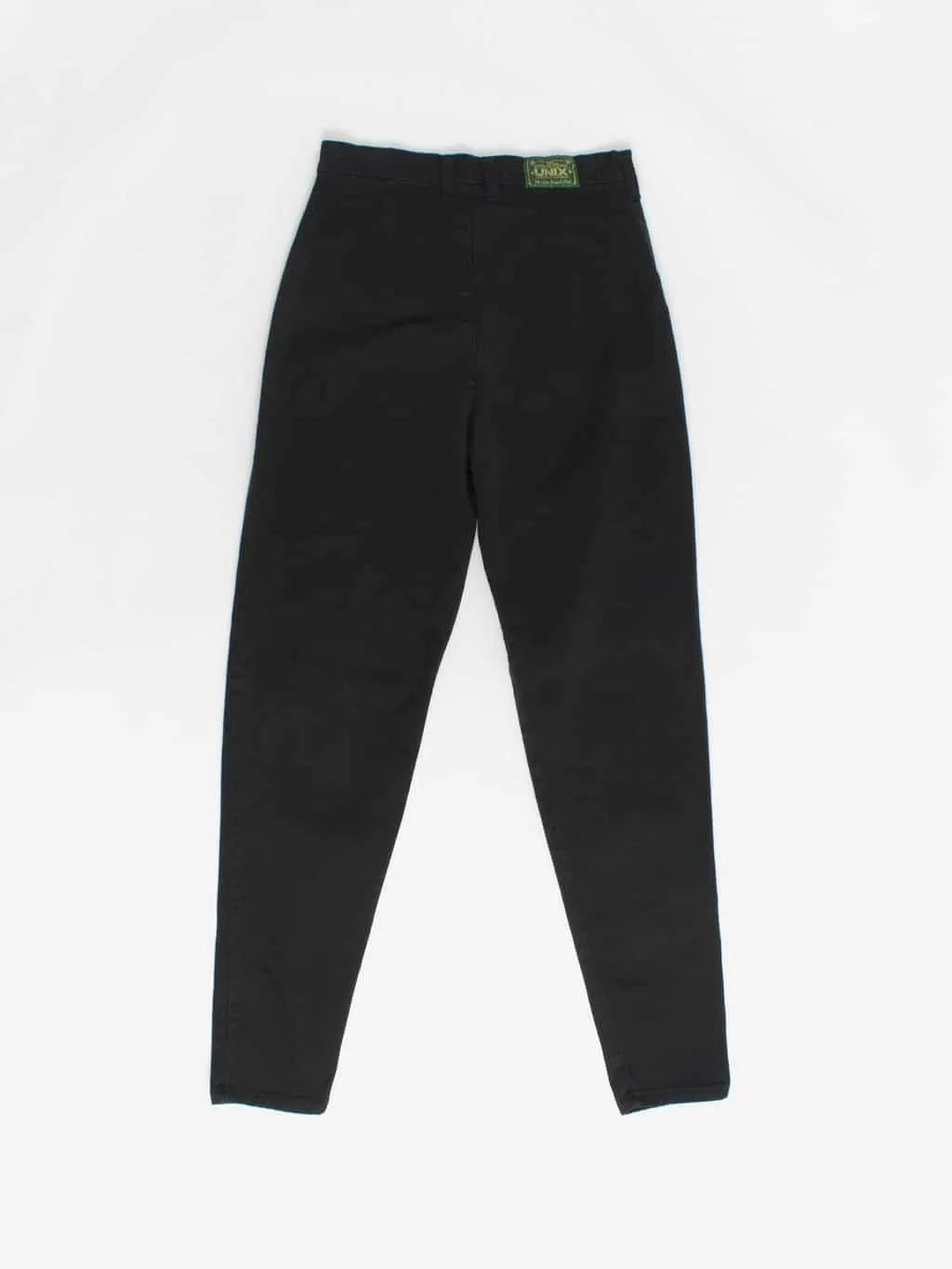 Vintage Black Tapered Trousers 27 x 30 Made in Italy 90s