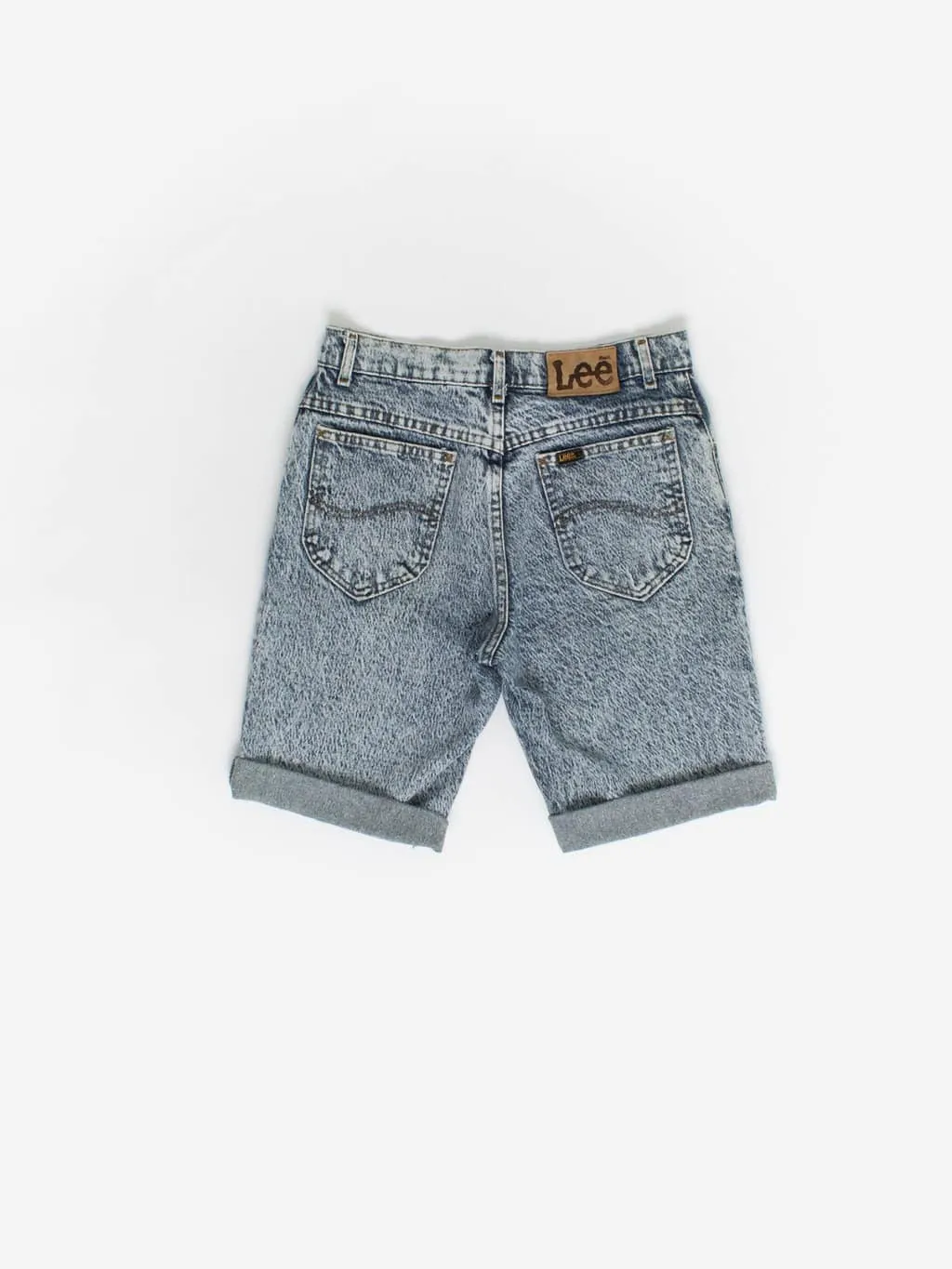 Vintage Acid Wash Denim Shorts - Lee Riders - XS / Small / Medium