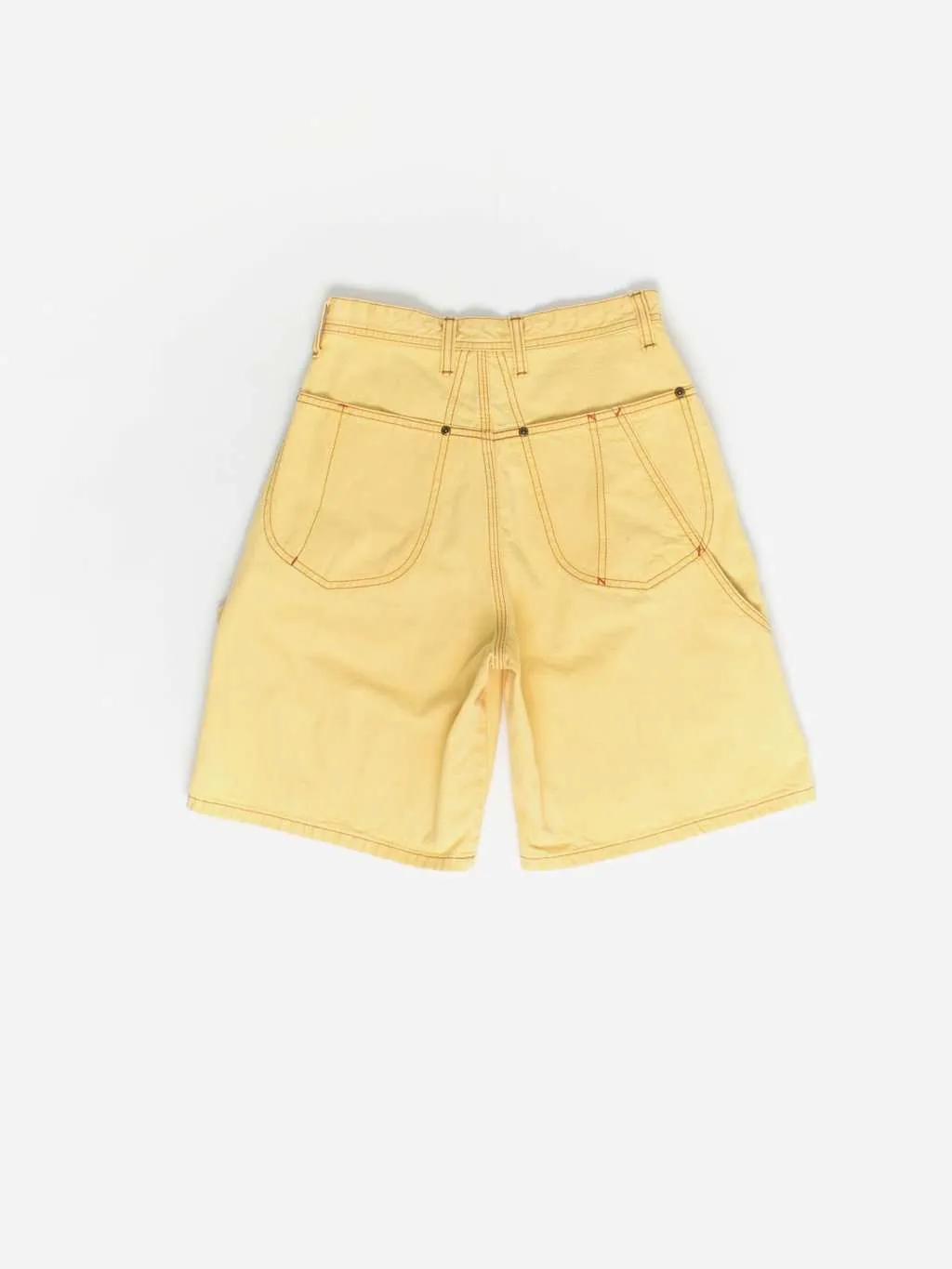 Vintage Pale Yellow Denim Shorts - Small