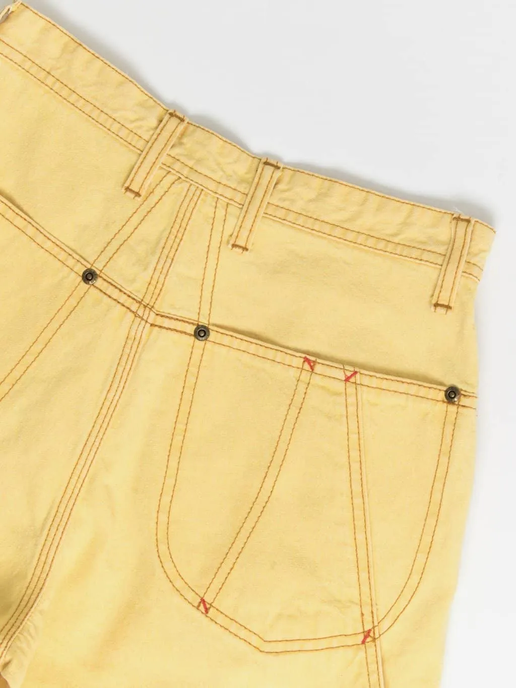 Vintage Pale Yellow Denim Shorts - Small