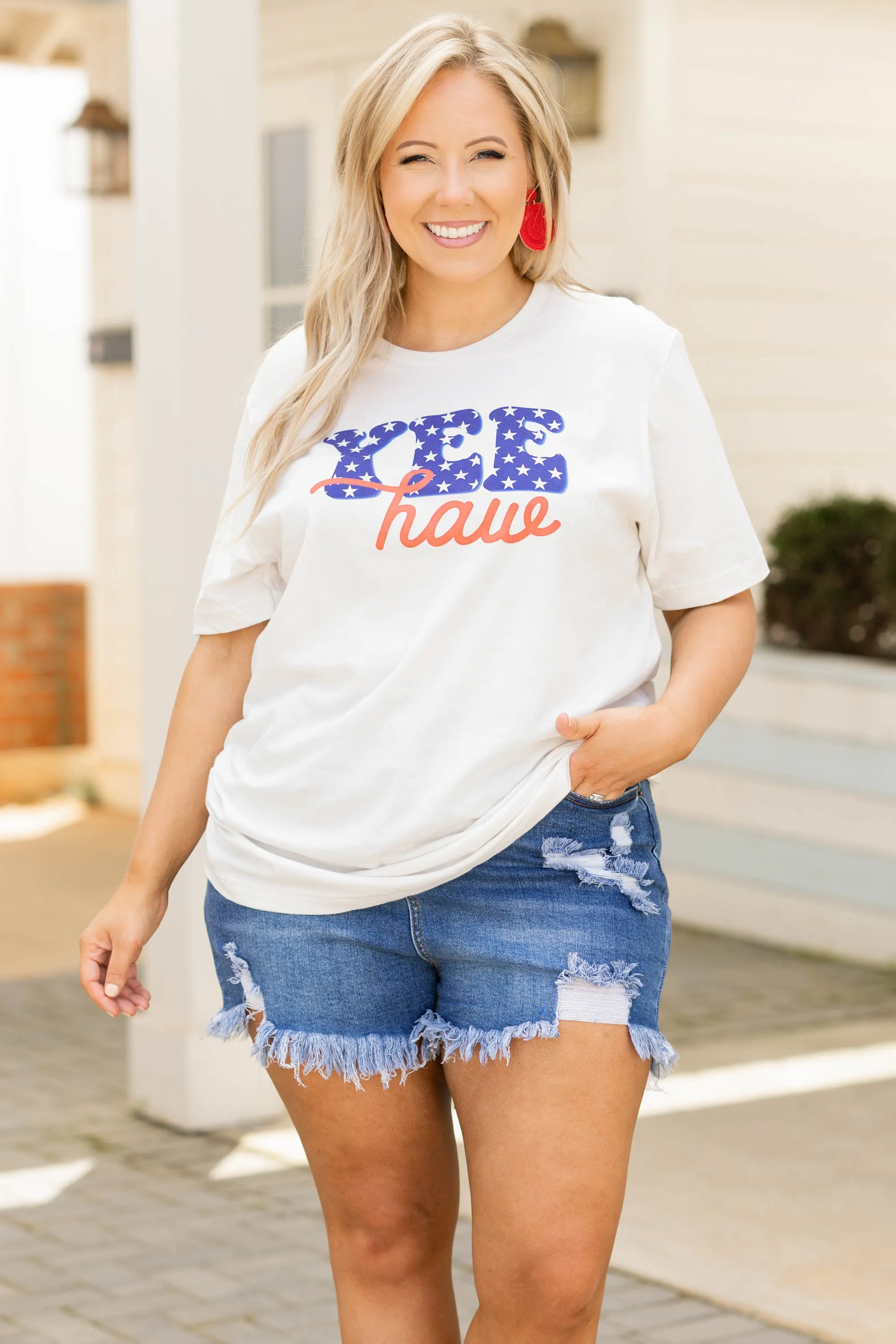 Vintage White Yeehaw Tee