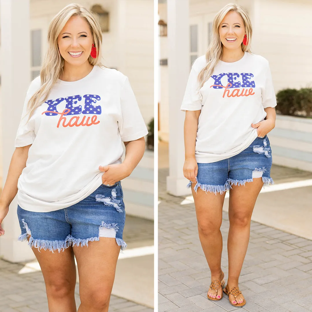 Vintage White Yeehaw Tee