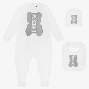 White Cotton Babygrow Set