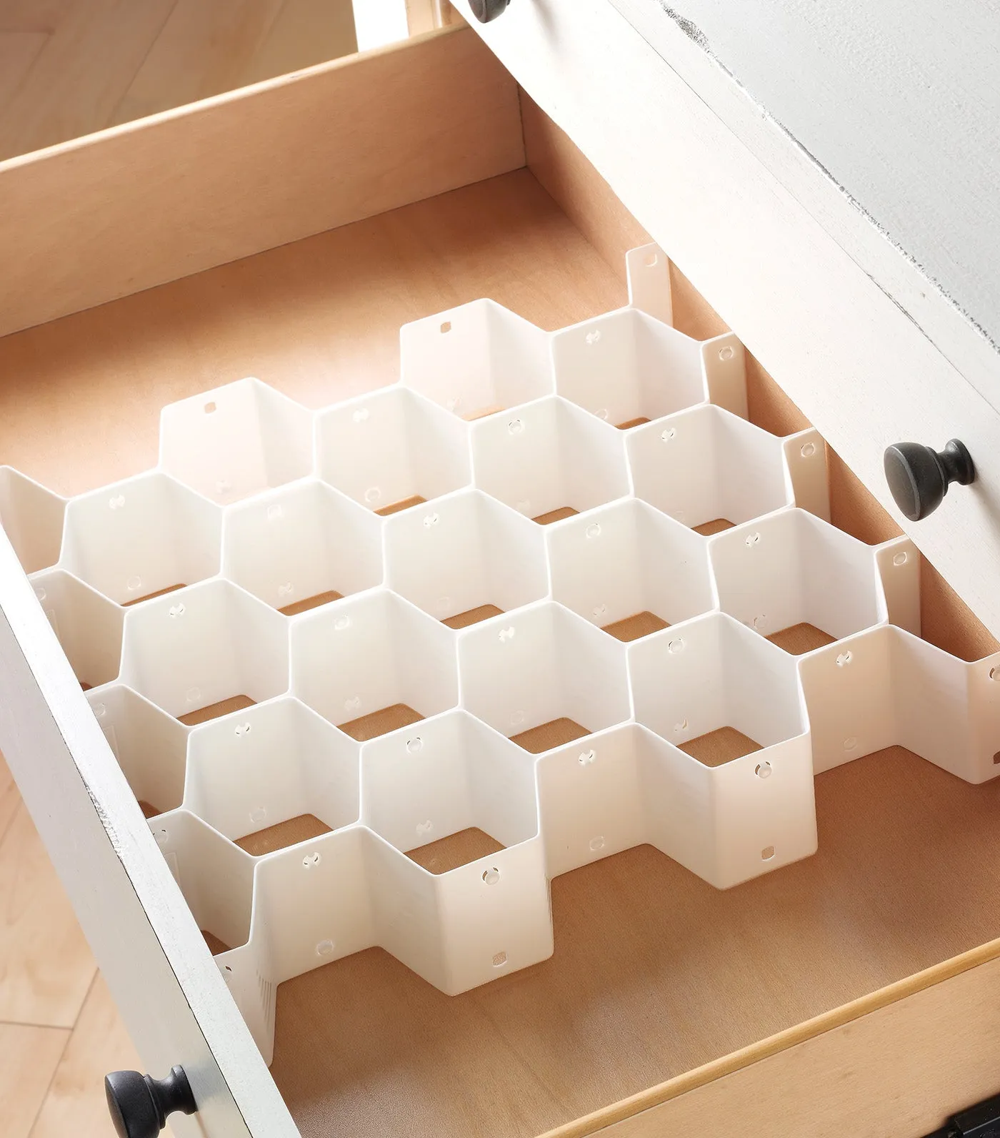 White Honeycomb Drawer Organizer